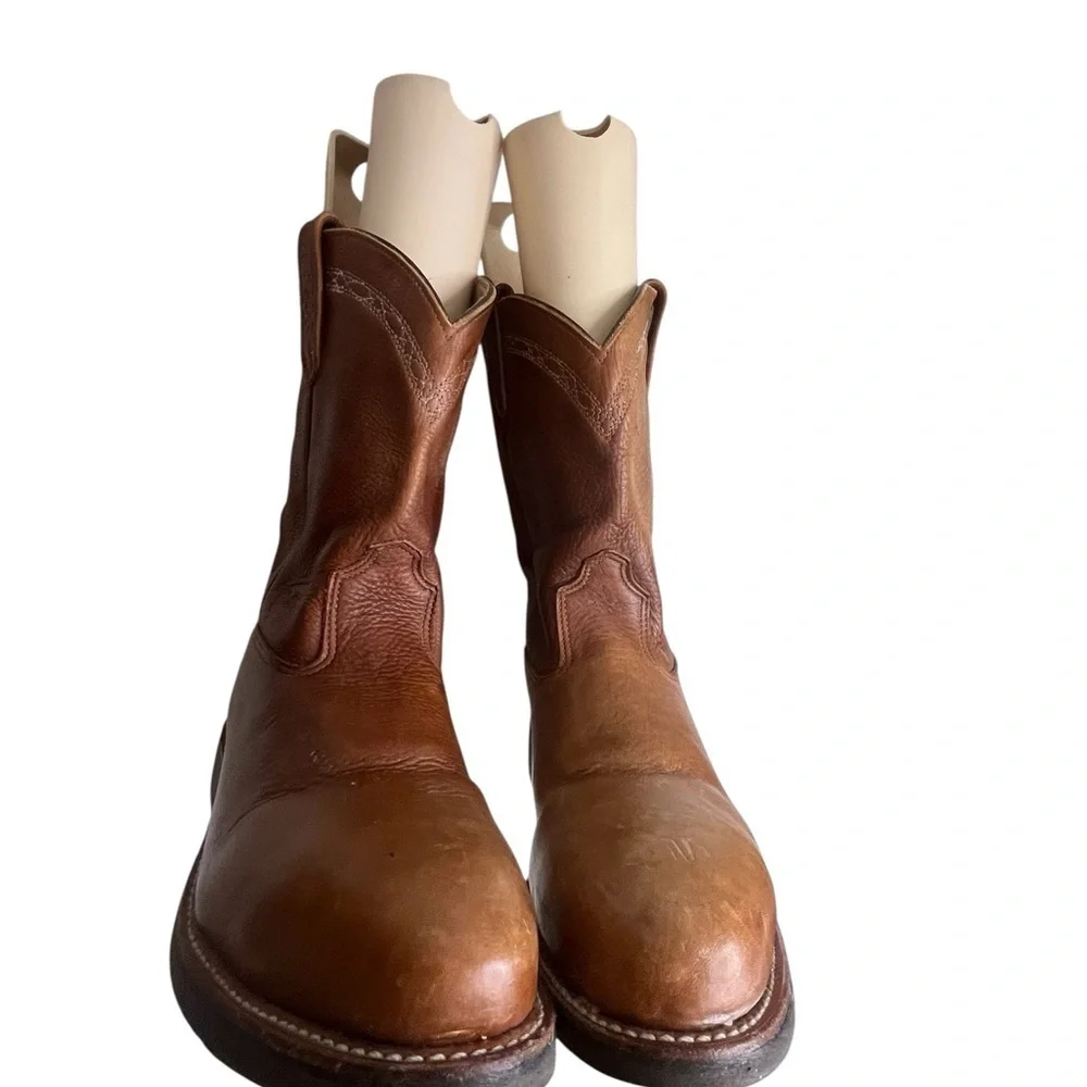 Red Wing Shoes Tan Leather Boots, size 10D